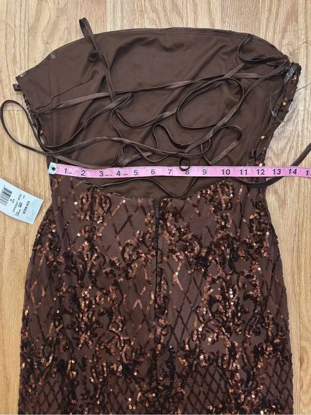 Crystal Doll Brown Sequin Party Dress